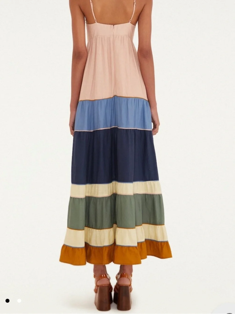 FARM Rio Multicolor Pleats Maxi Dress NWT - Picture 4 of 5